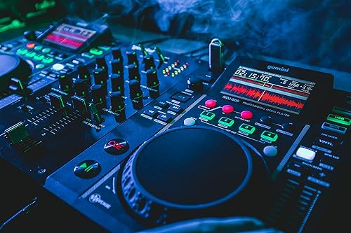 Miniatura 2 de Gemini - Mezclador de DJ de 2 canales con Bluetooth, ecualizador de micrófono, control de curva Crossfader, construcción de metal resistente,