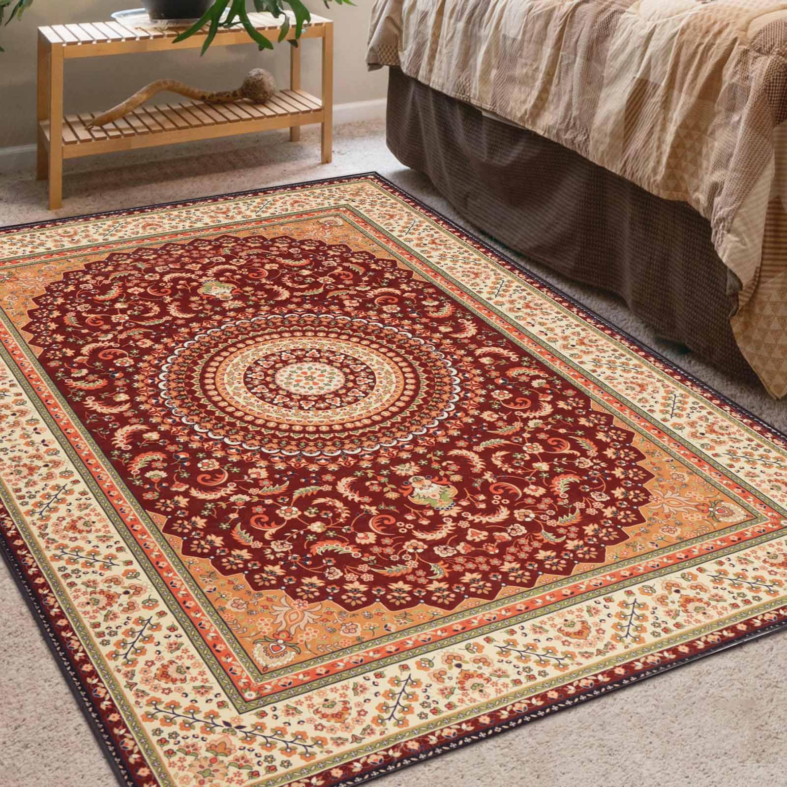 Betadistor Boho Red Living Room Rugs - Vintage Rugs for Bedroom 120 x 160 Cm Non Shedding, Non Slip, Machine Washable, 305-11120 — image 1