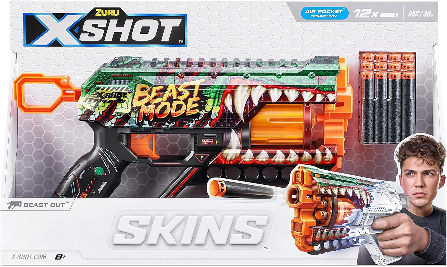 Zuru X-Shot Skins Griefer (12Darts)_Beast Out