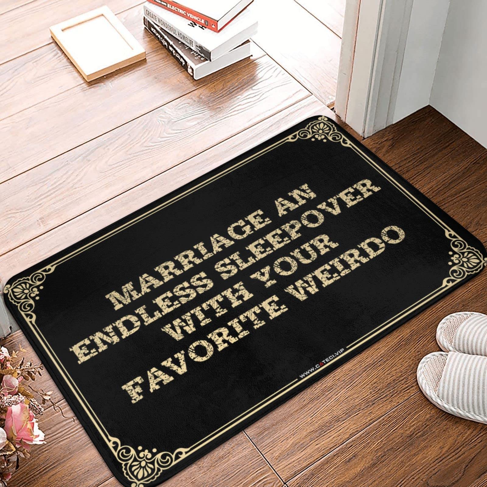 Tapis de porte de ferme et paillasson bizarre pour entrée