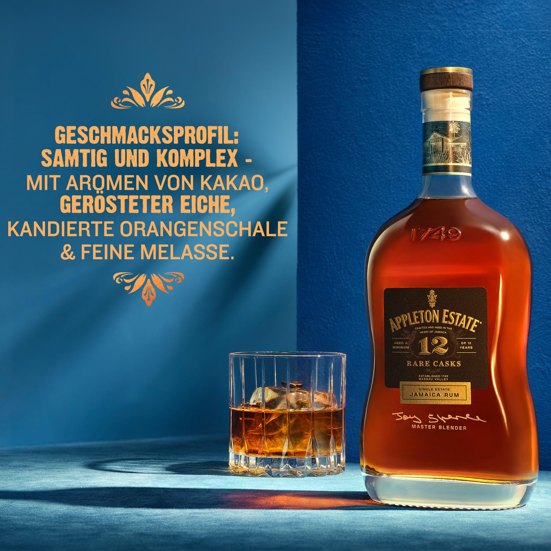 Appleton Estate 12 Years Old Rare Casks |12 Jahre gereifter, gold-brauner Jamaica Rum | Geschenkempfehlung | pur oder für Cocktails | 1 x 0,7 l
