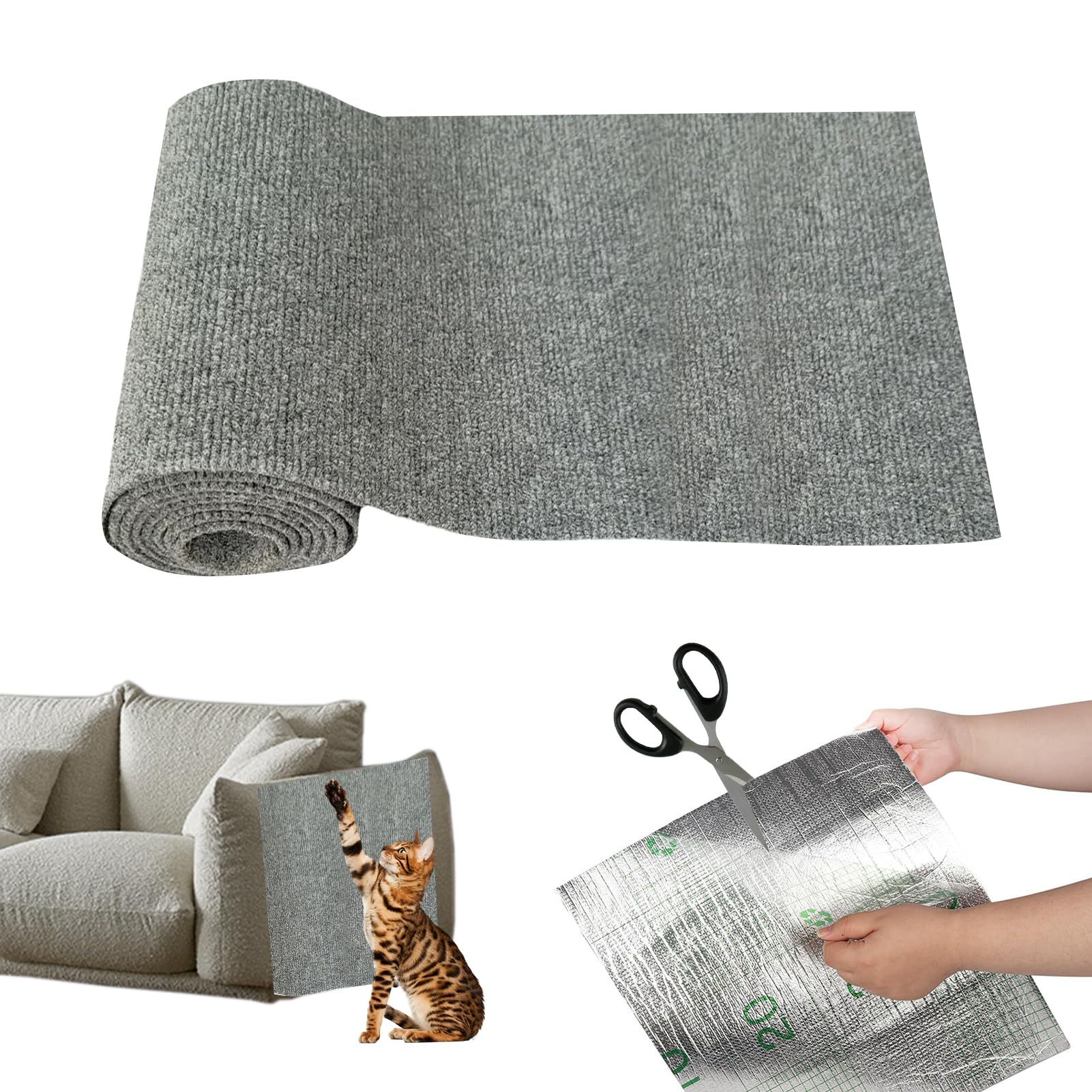 Krabmat zelfklevend als krasbescherming voor bank kat 300 x 40 cm