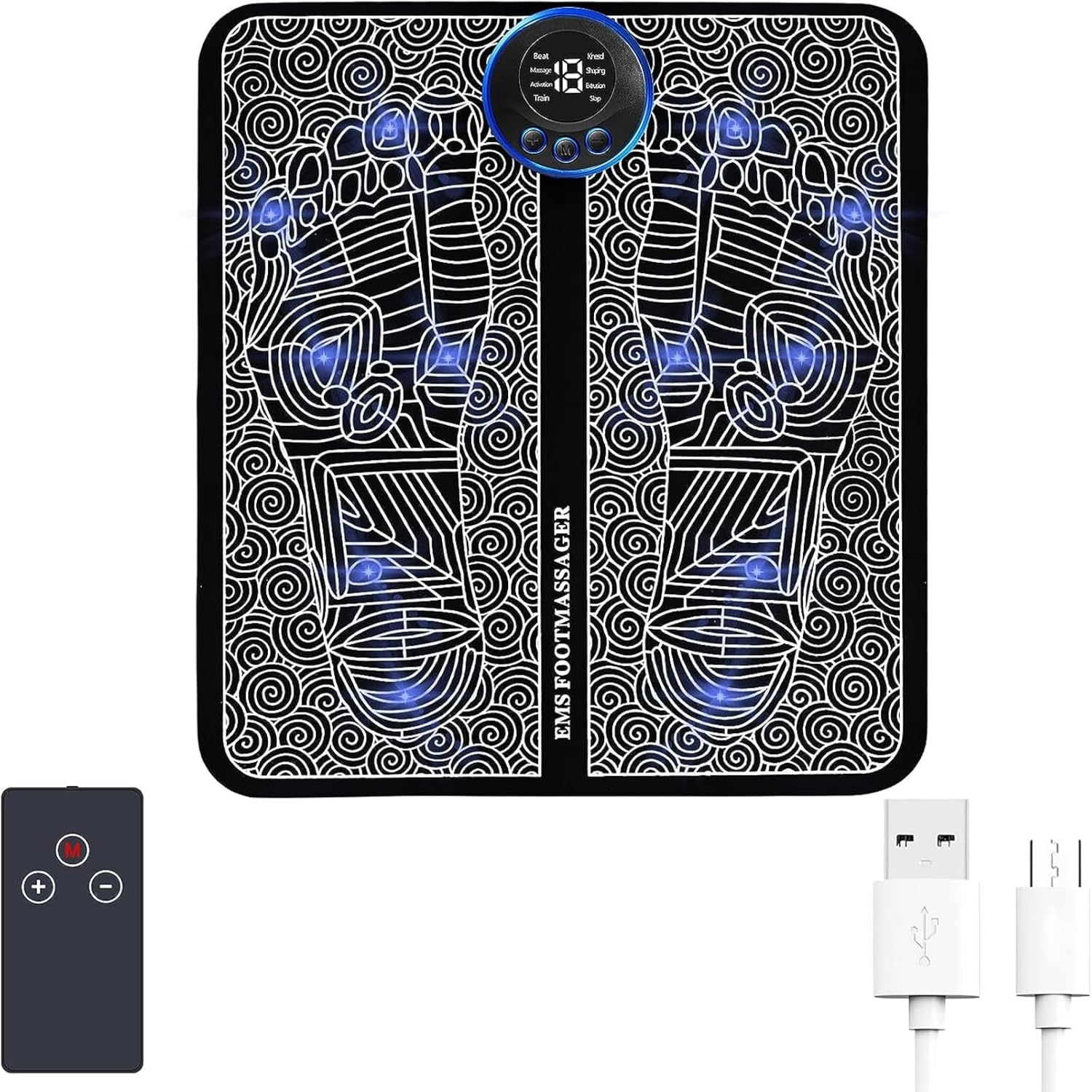 UKBAOZHEN Electronic feet Massager for Pain and Circulation,EMS Foot Massagers,Electric Massage