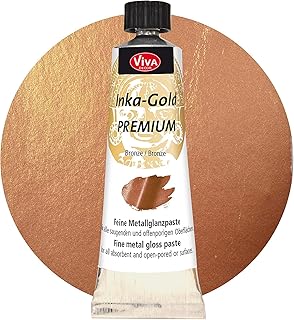 Viva Decor Inka Gold Premium 1.41 oz – BRONZE – Gilding Wax and Metallic Finish for Shiny Effects on Wood, Canvas, Clay, Concrete, Fast Drying, Ideal for Antique Patina Effects and DIY Projects