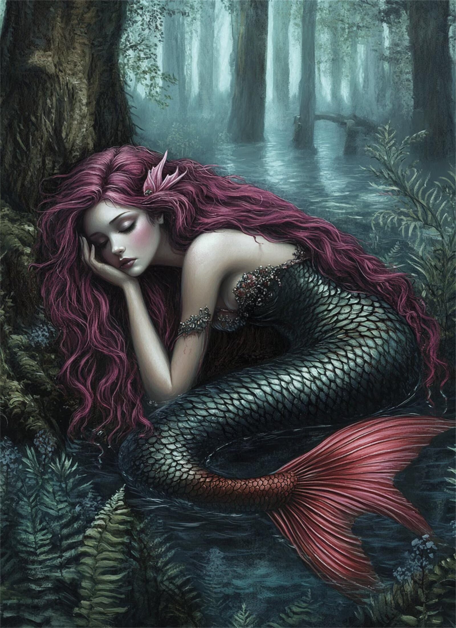 Puzzle 4000 Piezas, Puzzles Adultos, Puzzle Dibujos Animados Colorido Puzzles de Madera, Sirena Rompecabezas de Piso de Impresión de Alta Definición Multicolor, Pasatiempo Creativo, Diversión g-617