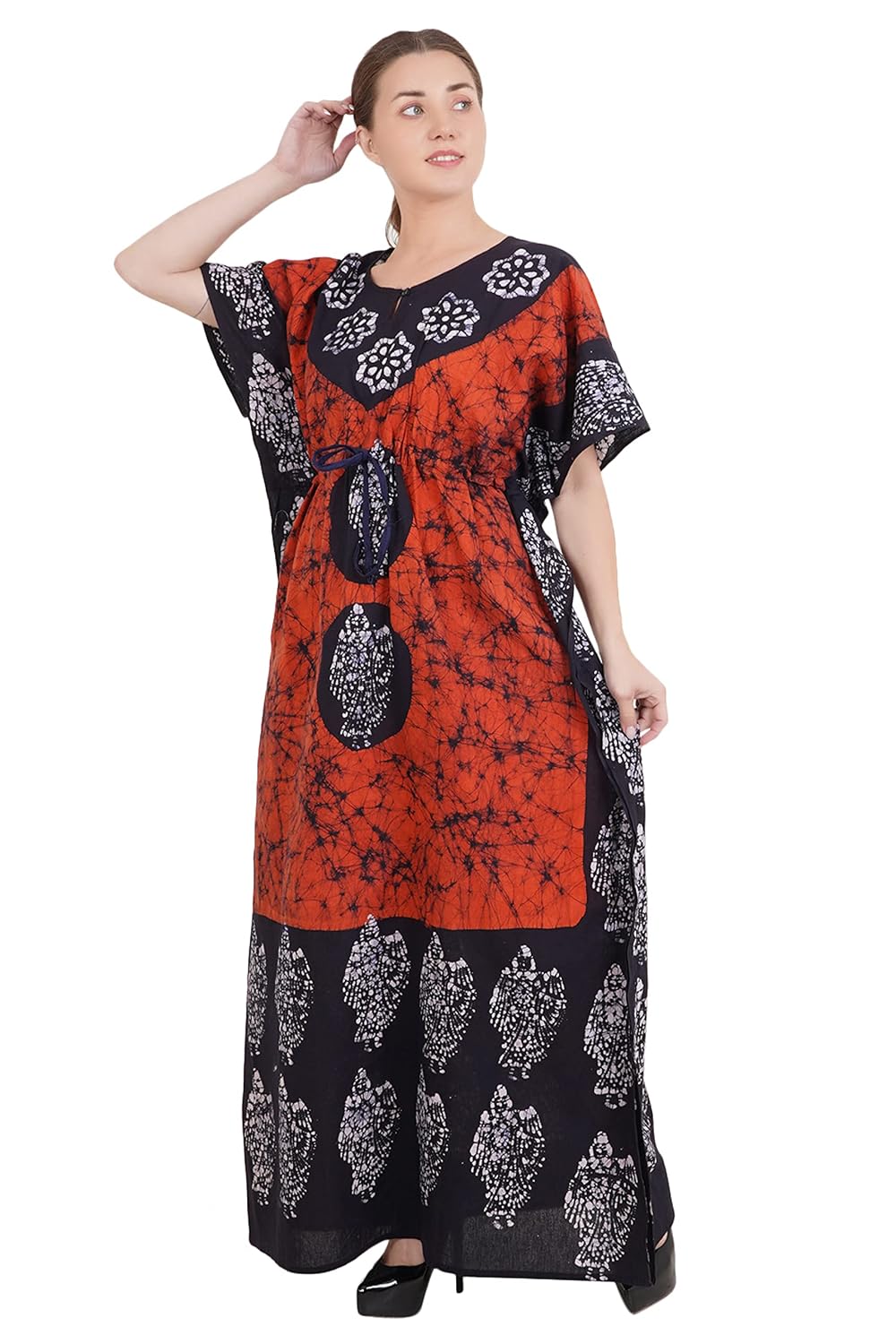 Onekbhalo Women's Cotton Floral Floor Length Kaftan Nighty (R_Red/Oranage_3XL) - Review, Price and Buying Guide