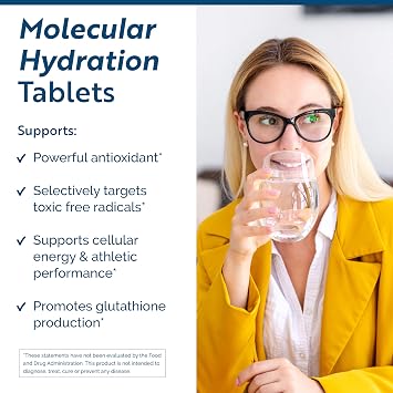Researched Nutritionals H2 Absorb Molecular Hydrogen Tablets - Instant Hydrogenated Water & Antioxidant Supplement - Rejuvenating Drink to Promote Energy & Healthy Aging (60 Tablets)