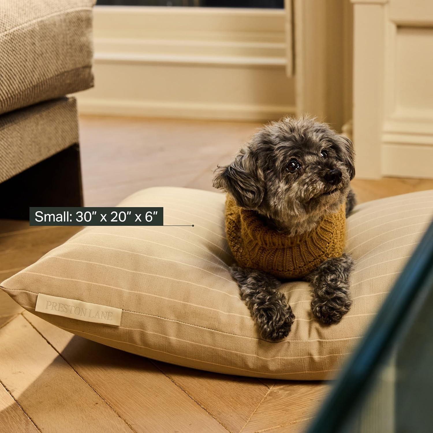 Preston Lane Brody Luxury Dog Bed with Removable Washable Cover – Plush Comfort for Small Dogs – Stylish Modern Design, Made in Portugal, Small