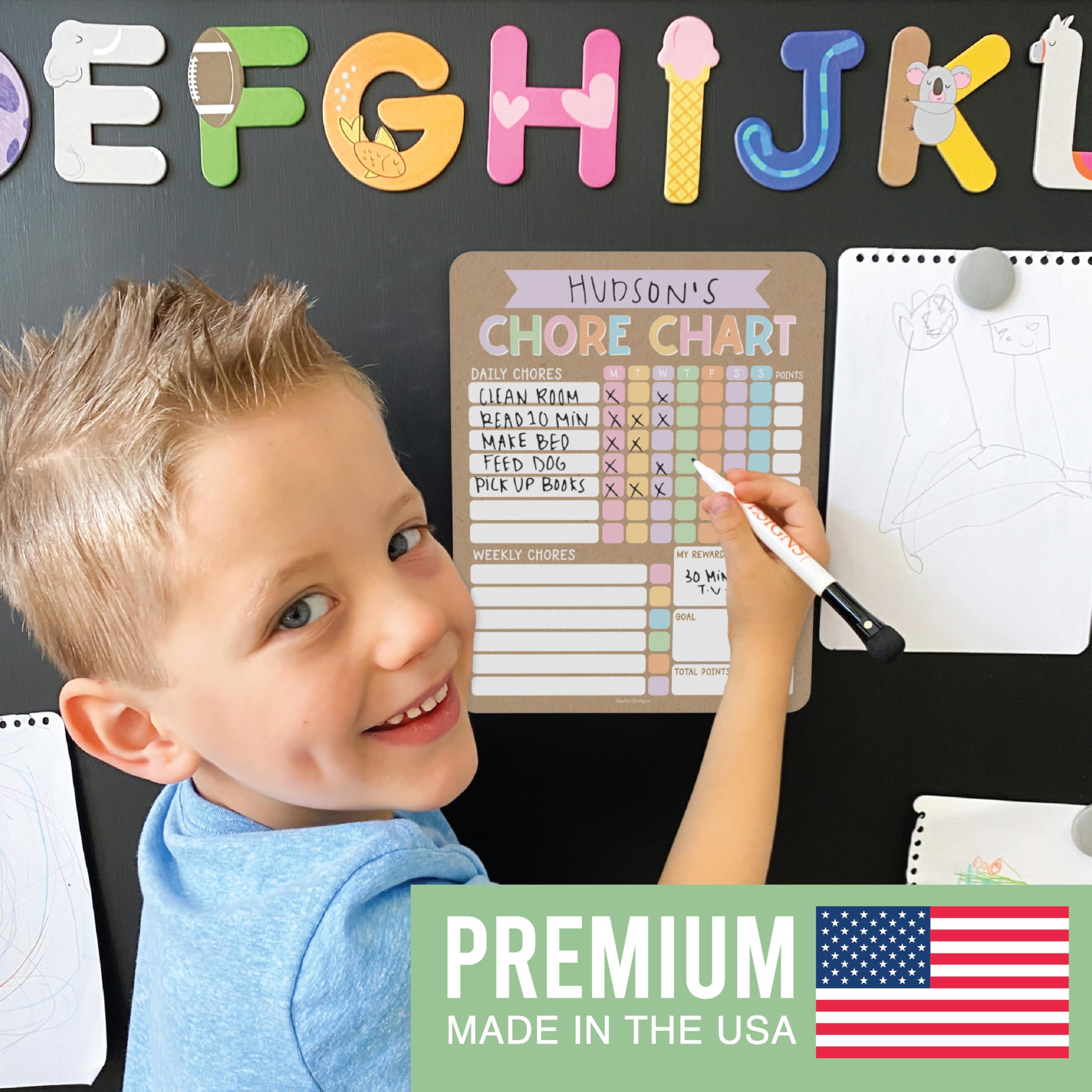 Snapklik.com : Hadley Designs Magnetic Chore Chart For Kids Multiple ...