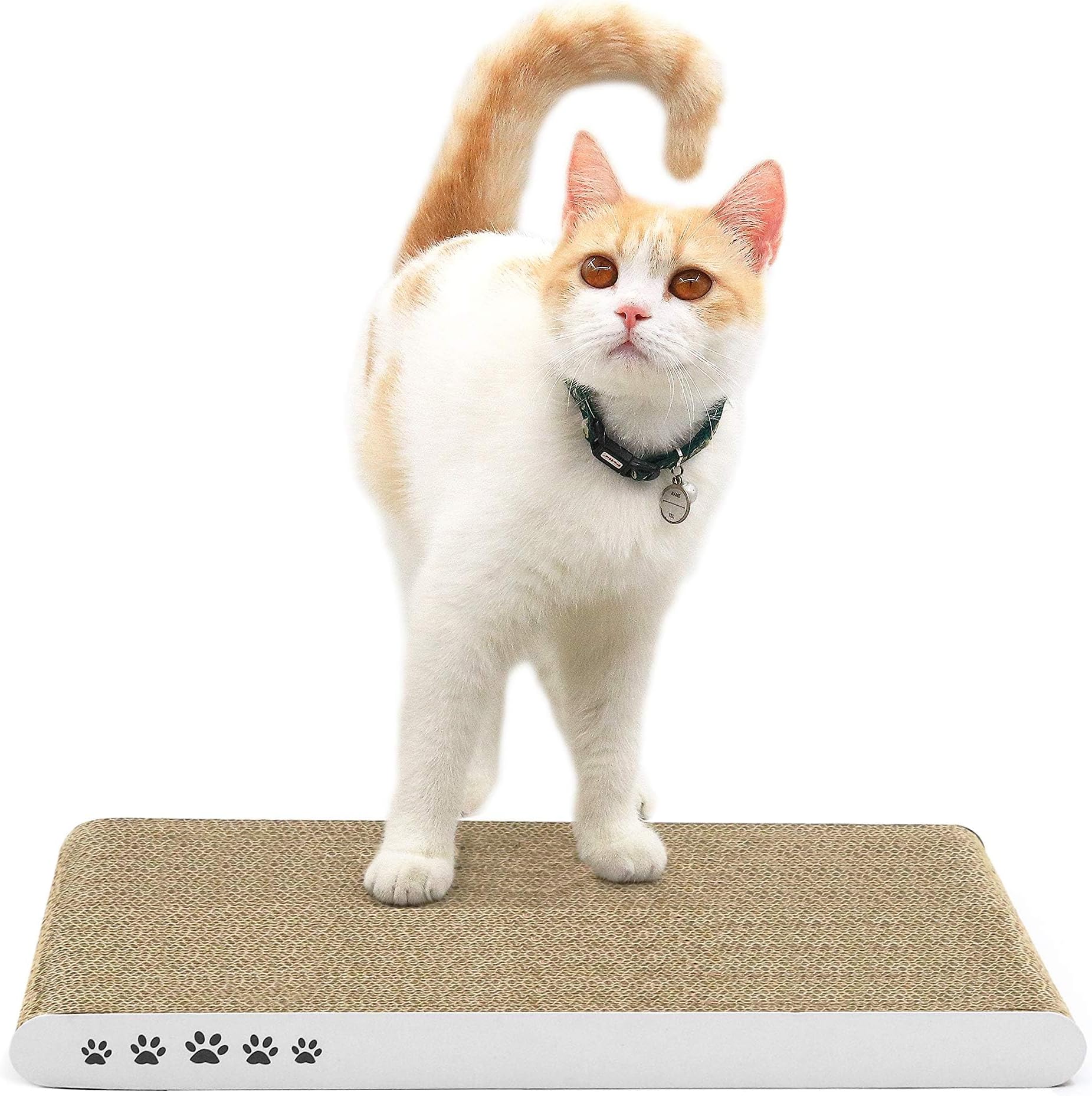 Cat Scratcher, Heavy Duty Scratch Pad, Durable Corrugated Cardboard Scratching Board for Indoor Cats, Double-Sided Usability, Recyclable, with Catnip