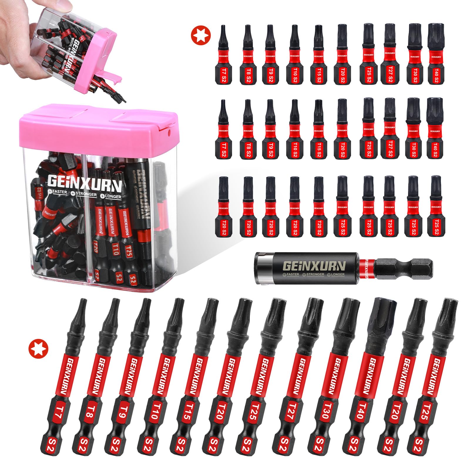 Geinxurn Impact Screwdriver Bit Set - 90 Pieces -25 Geinxurn Impact Screwdriver Bit Set - 90 Pieces -25