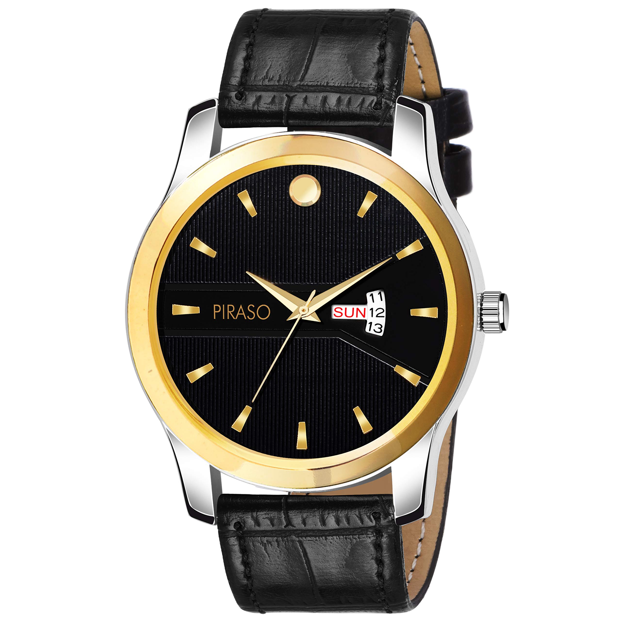 PIRASO Classy Black Color Watch with Day and Date Functioning Analogue Watch for Boys (B08BY1Q8LX) Amazon Price History, Amazon Price Tracker