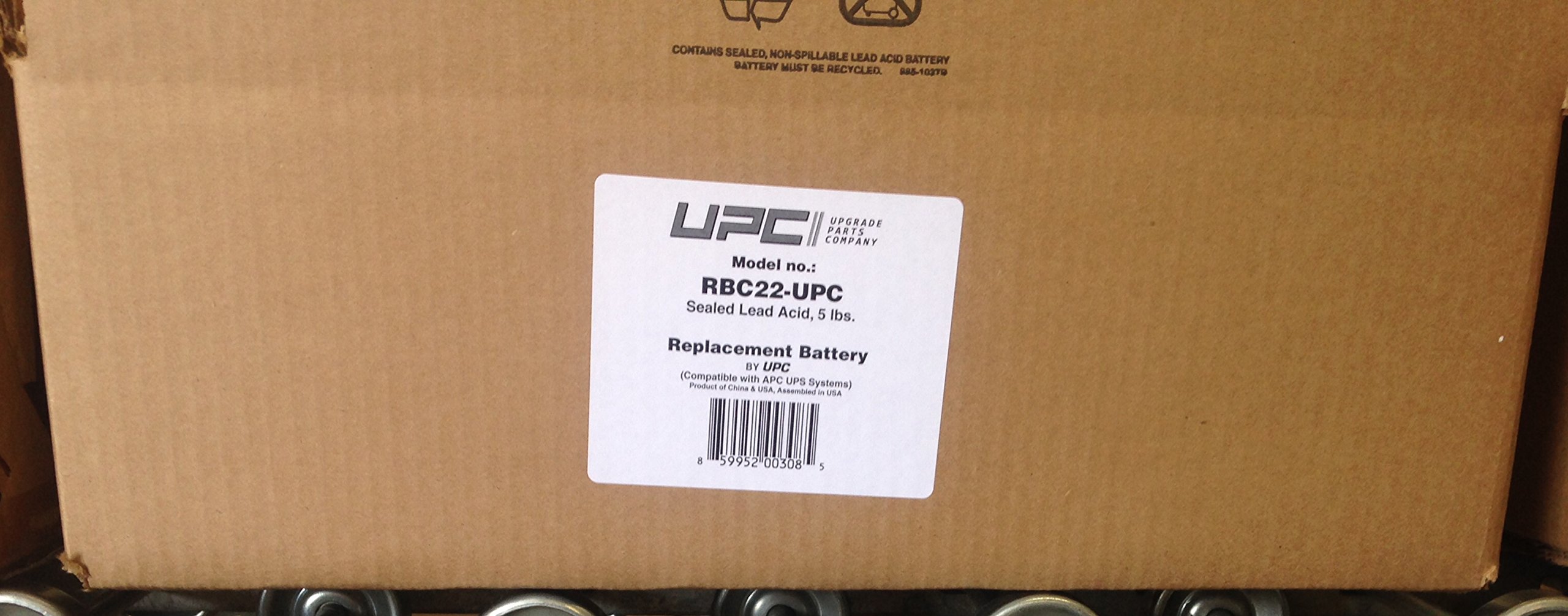 RBC22-UPC Replacement Battery for APC SU700R2BX120, SU700RM2U, SUA750R2X338, SUA750RM2U, Black