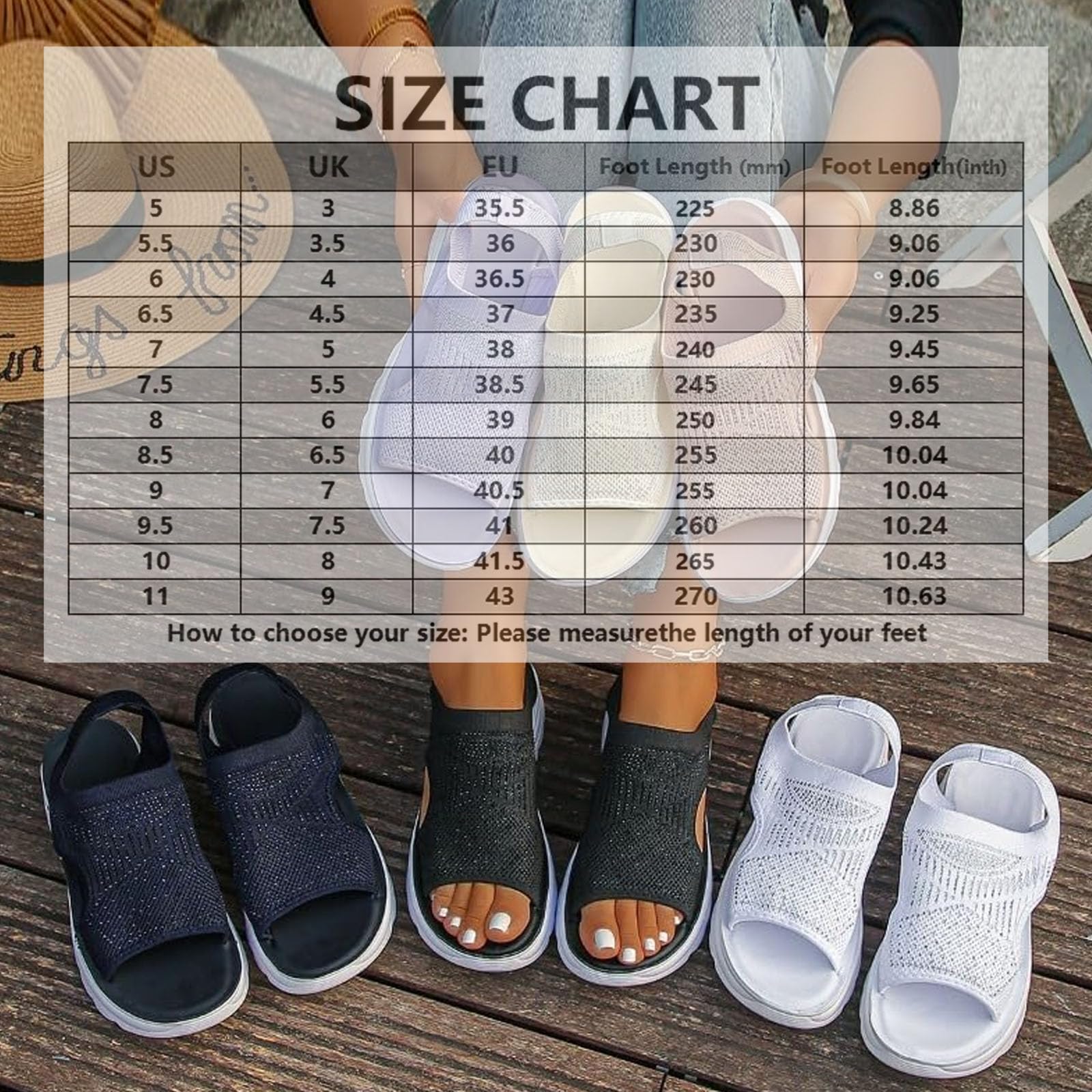 Sandalias ortopédicas para mujer, zapatos de playa para mujer, White, 40 EU
