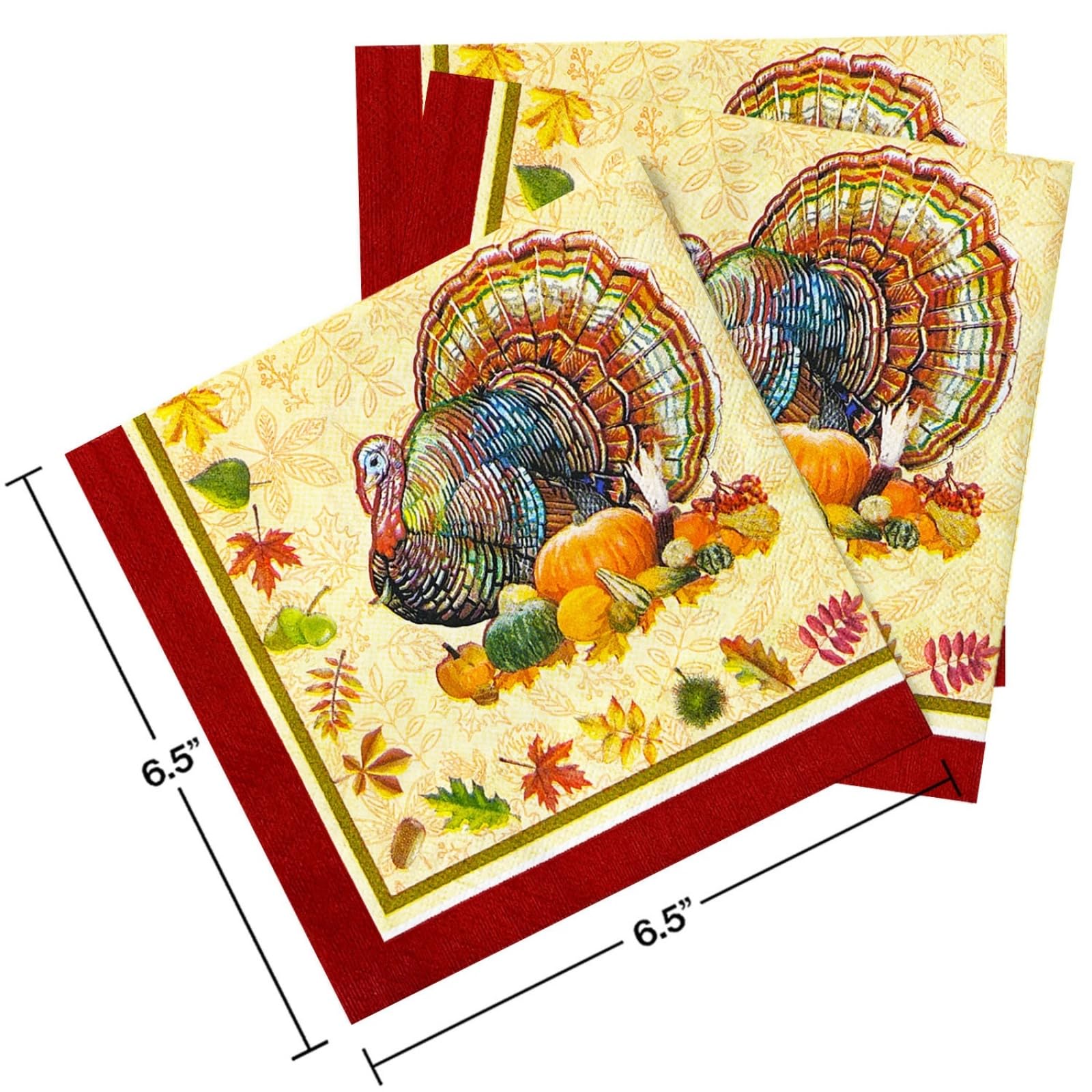 Tovaglioli di Carta Retro Verde Rosso Tovaglioli per Decoupage Decorati Tovaglioli Bar Compleanno Carta Lgienica Tovagliolo Decorazione Da Tavola Usa e getta Per Matrimoni Feste 30 Packs(33x33cm)