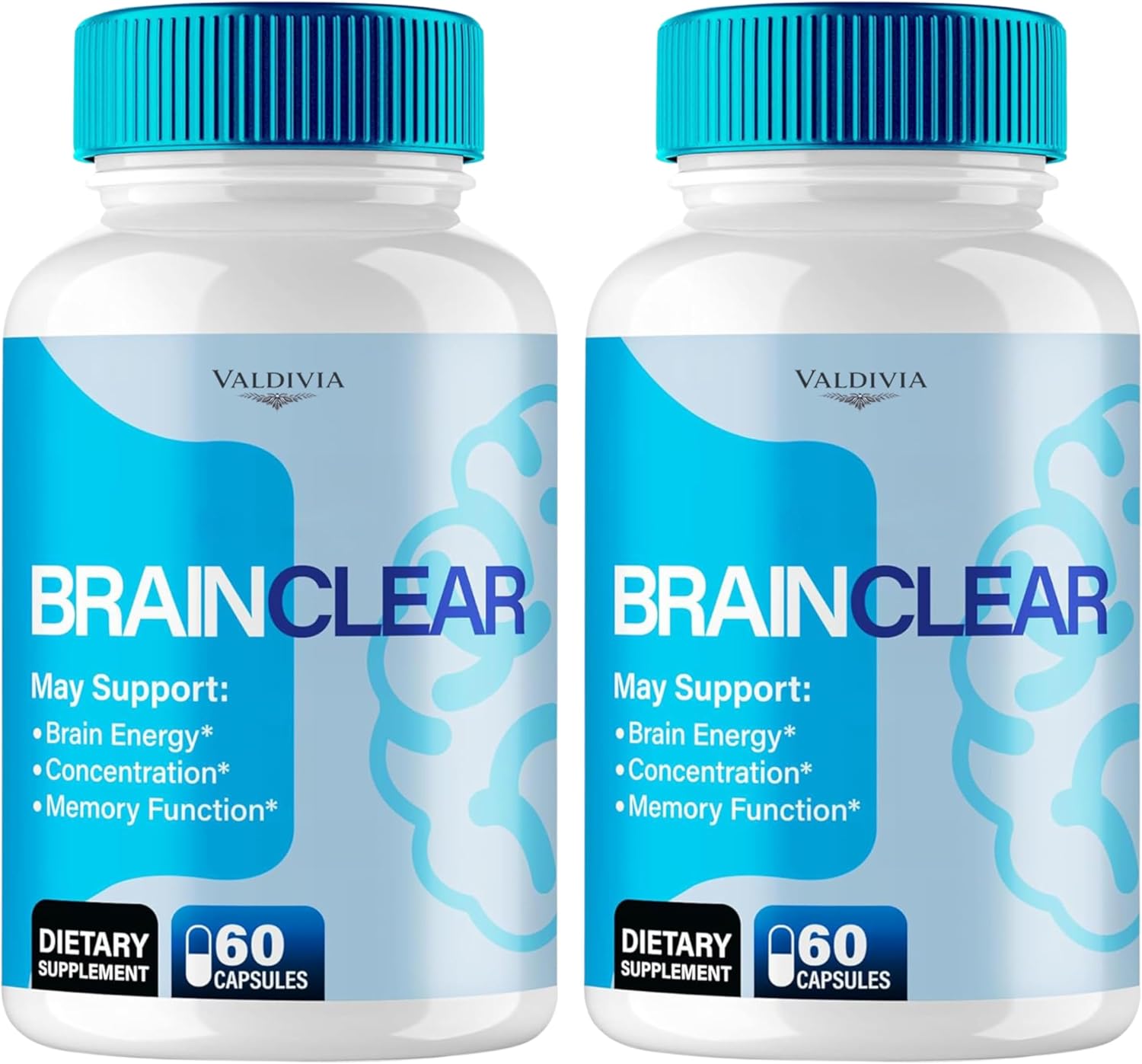 (2 Pack) Brain Clear Capsules, Official BrainClear with All Natural Ingredients, Advanced Formula for Optimal Brain Health Support with Maximum Strength Premium Vitamins for Women & Men (120 Capsules)