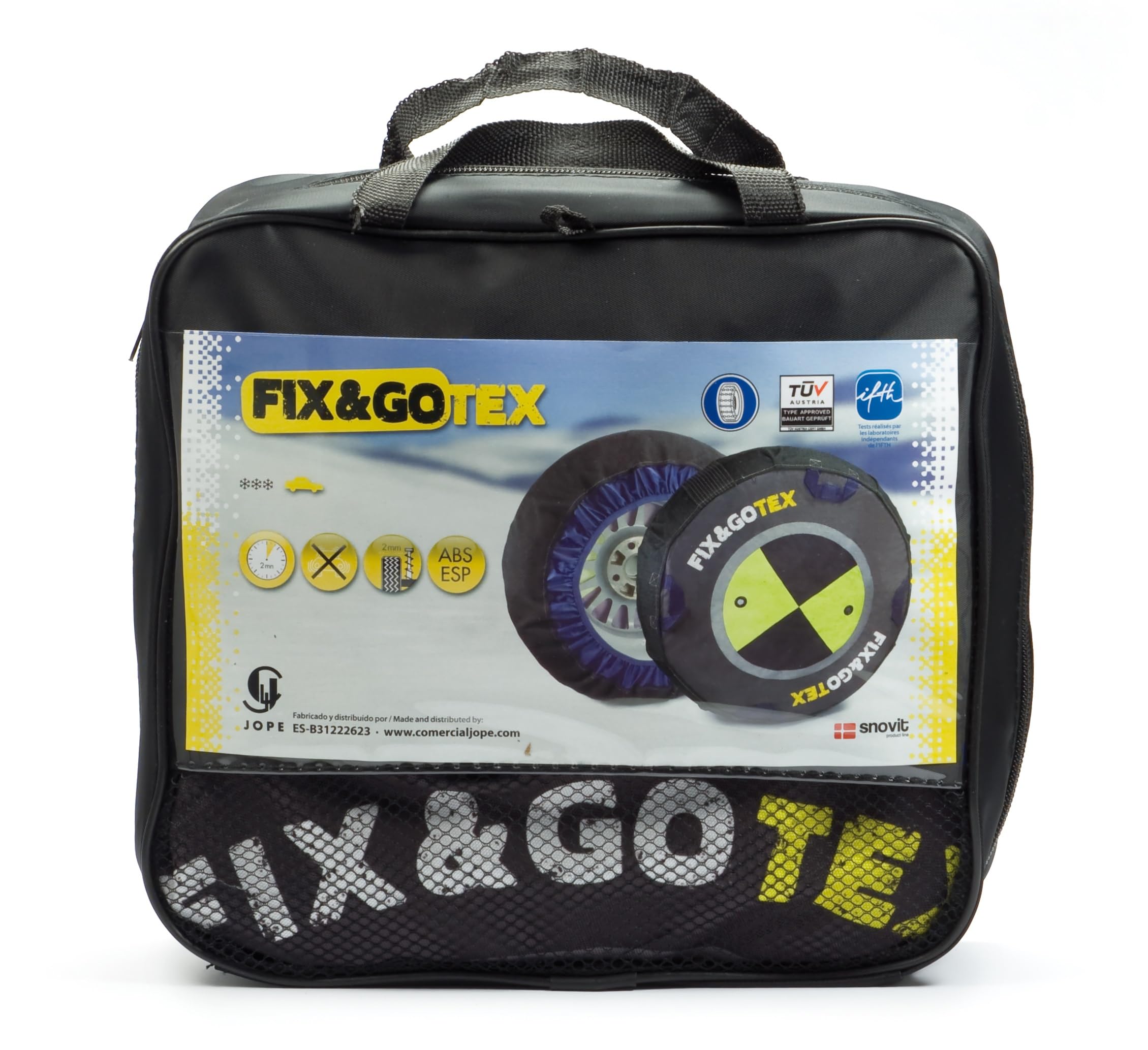 FIX&GOTEX – 8ZFI – łańcuchy śniegowe, tekstylny łańcuch śniegowy do samochodu, rozmiar: F.
