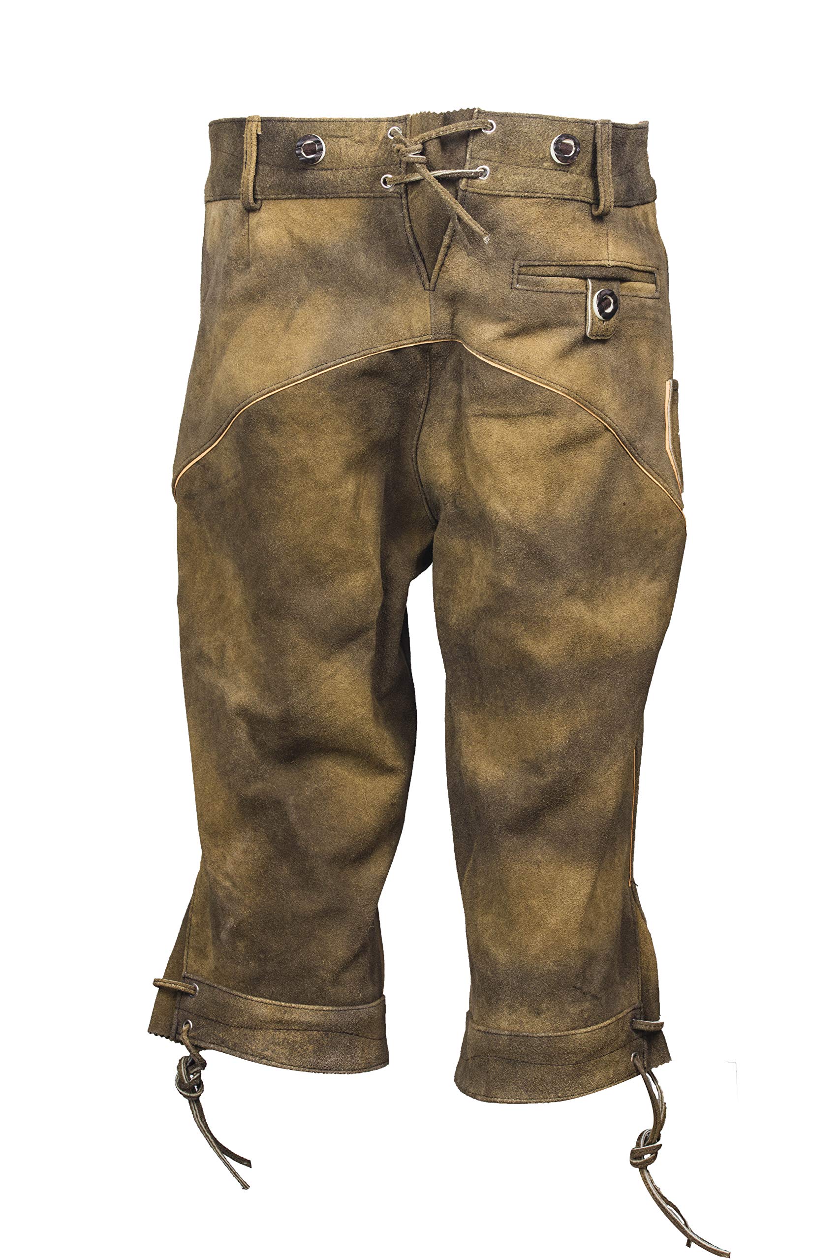 Trachten Lederhose aus echtem Leder Antik Dunkelbraun Kniebundhose Größe 46 48 50 52 54 56 58 60