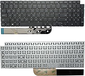 Replacement Keyboard Compatible with Dell Inspiron 15 3510 3511 3515 5510 5515 5518, inspiron 16 7610, Latitude 3520, Vostro 15 3510 3515 3520 3525 7510 with US Layout (Black, No Backlit)