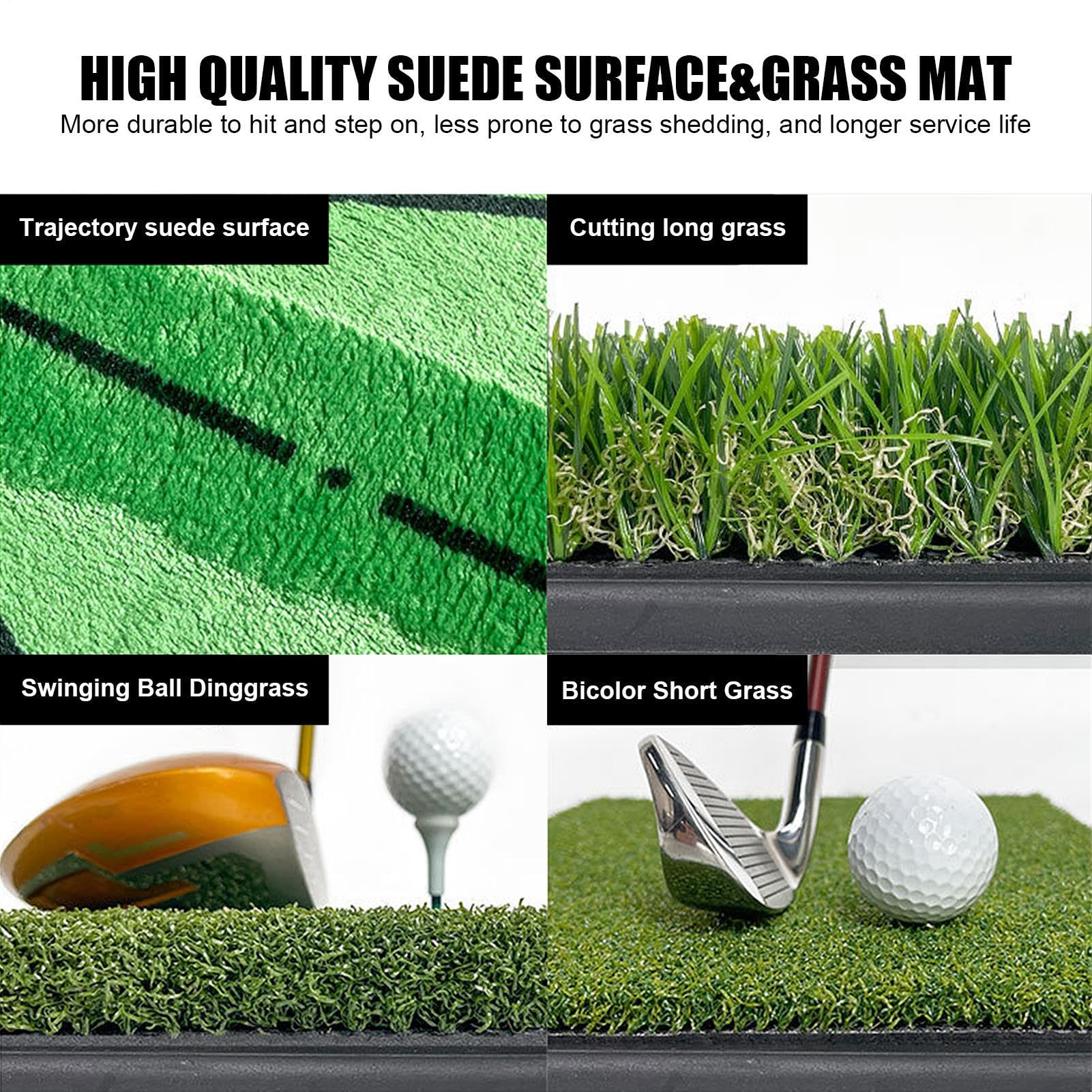 Tappetino da golf per allenamento con retro in gomma, rilevamento feedback oscillante