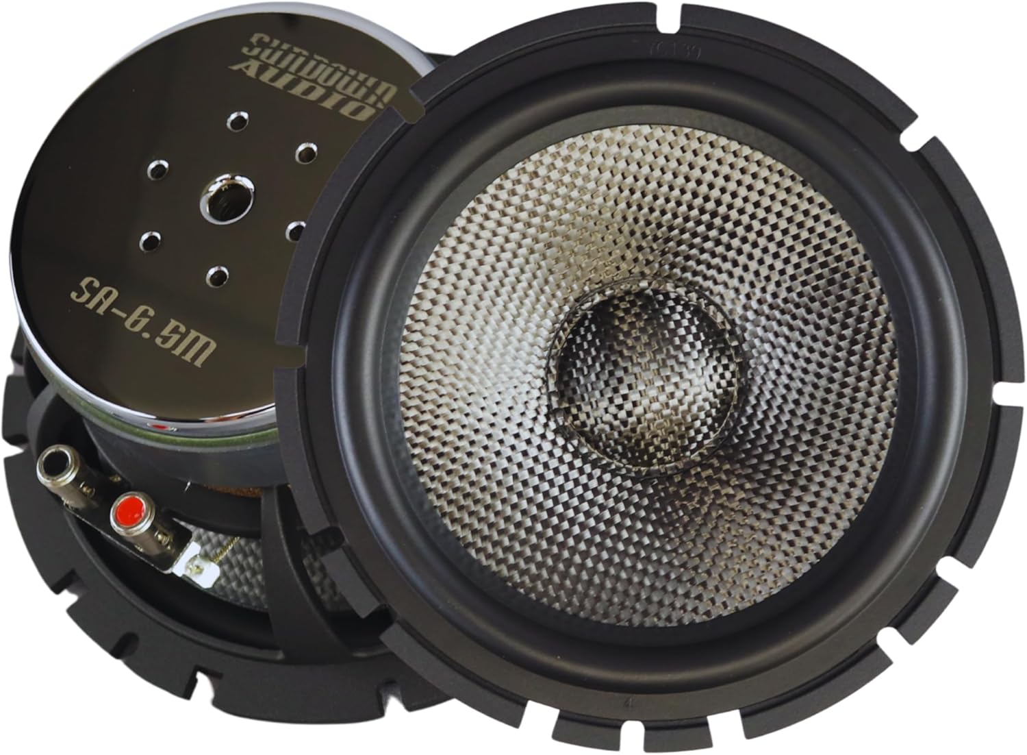 SA-Series SA-6.5M 6.5-inch Full Range Car Audio Speakers (Pair) – 30W RMS, Deep Low-End Extension, Coated Paper Cone, Slim 1.91" Depth, Easy Mount, Includes Metal Grille