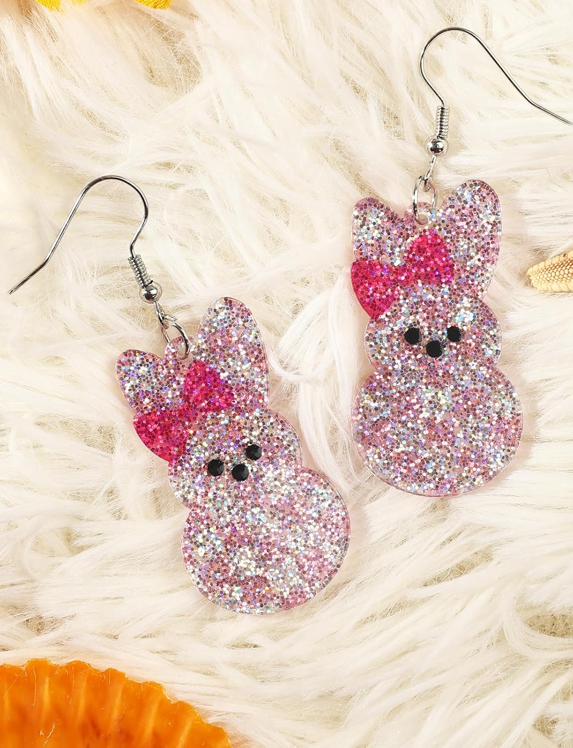 Easter Drop Acrylic Earrings Cute Bunny Egg Rabbit Colorful Flower Animal Dangle Spring Earrings for Women - Image 3