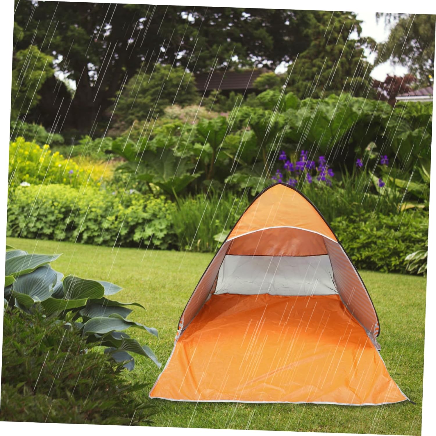 1set Automatic Striped Pattern Camping Tent Instant Setup Outdoor Shelter for Beach and Picnic Suitable for Families and Boys and Girls Lightweight and Easy to Carry