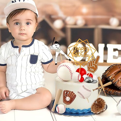 Miniatura 138 de Hooqict 26 piezas de decoraciones de pasteles de los años 80 y 90, decoraciones retro de los años 80 de hip hop con bolas de purpurina para cupcakes