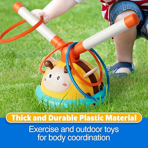 Miniatura 6 de Juguete musical 2 en 1 para saltar y lanzar, juguete de salto para interiores y exteriores, para niños de 4 a 8 años y niños pequeños de 1 a 3, 3 a