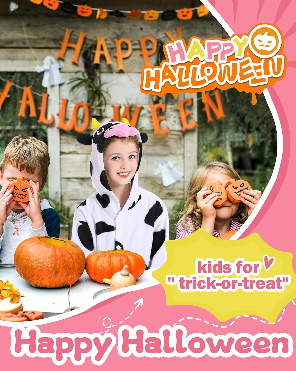 CANASOUR Unisex Halloween Kids Animal Onesie For Girls Anime Cosplay Costume Party Cosplay Pajamas