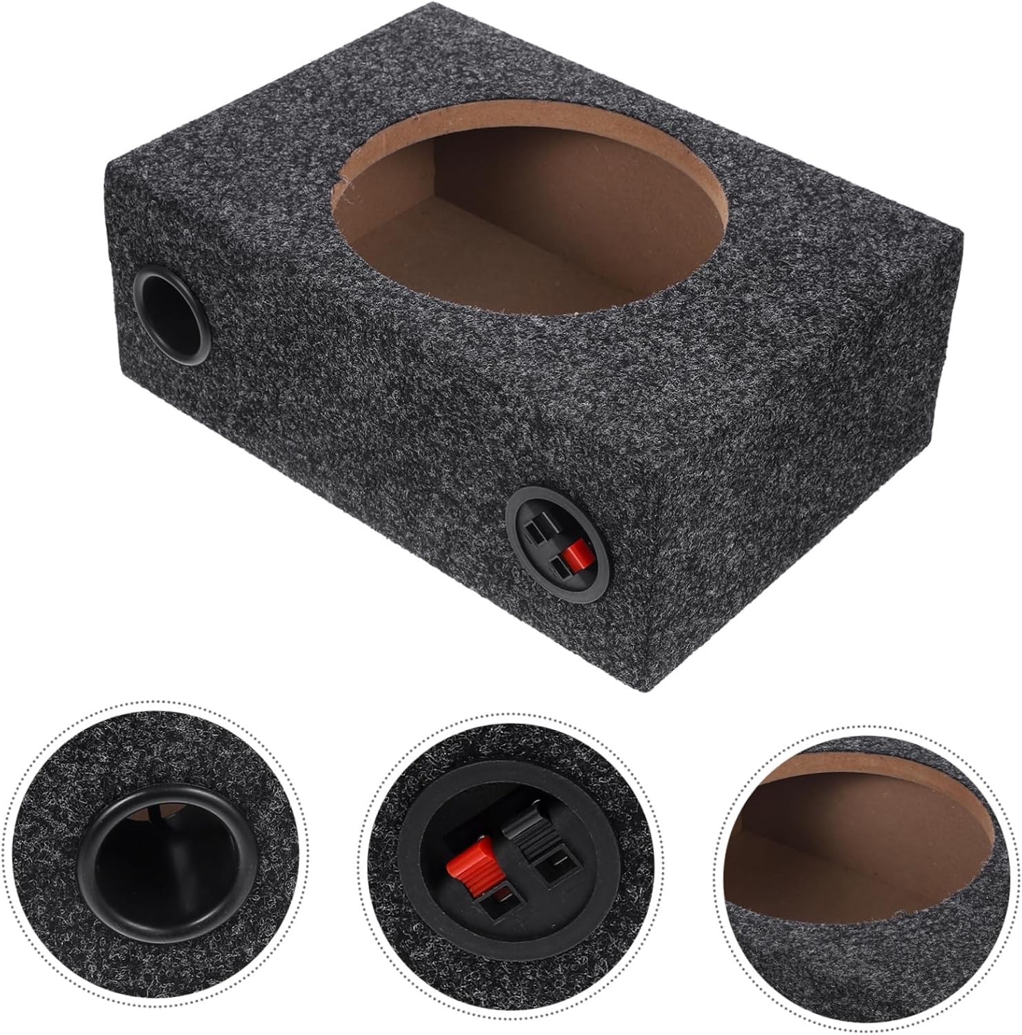 Sealed Subwoofer Enclosure Box Carpeted Sub Box for Car Audio Upgrade Compatible with Various Car Models DIY Replacement Accessory for Enhanced Bass Response and Sound Quality