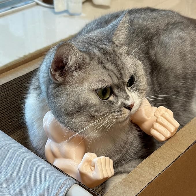 Disfraz de Brazos Musculosos 3D para Perros/Gatos, Accesorio Divertido (Beige, M) miniatura 6