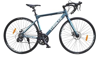 THRILLER Hybrid 725CC 85% Pre-Assembled Fully Alloy Racing Bike 700C T Hybrid Cycle/City Bike??(21 Gear, Matt-Green)