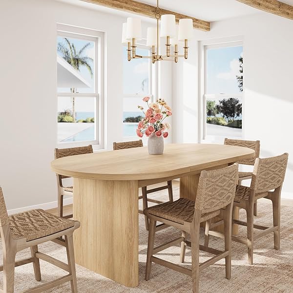 Natural Wood Farmhouse Table
