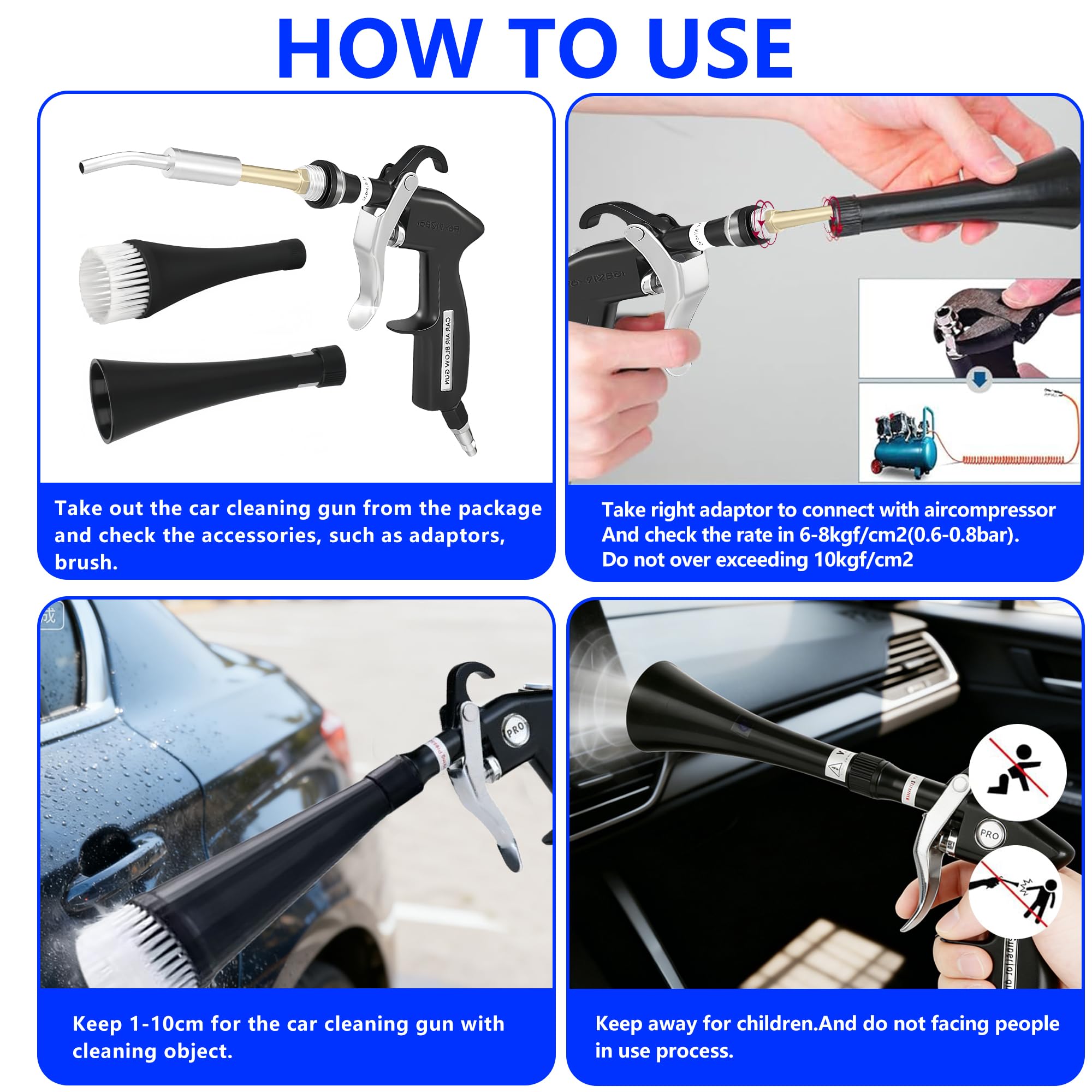 Car Cleaning Gun - Quick Interior Dryer -5