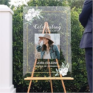 Custom Funeral Sign with Picture - Personalized Memorial Sign - Personalized Funeral Board for Love Ones - Memorial Funeral Sign - Custom funeral Decorations for Loss of Loved Ones