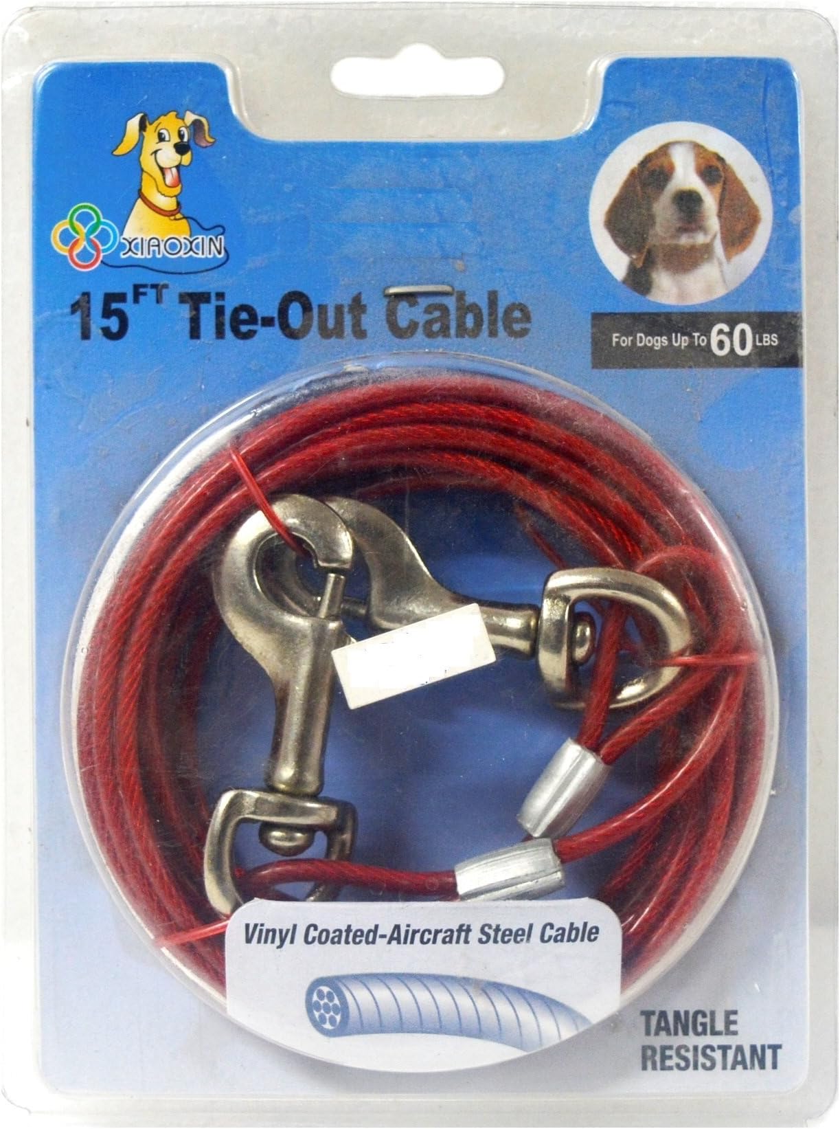 Royal Pet Vinyl Coated-Aircraft Steel Cable Leash for Dogs (Colour May Vary, up to 60LBS)