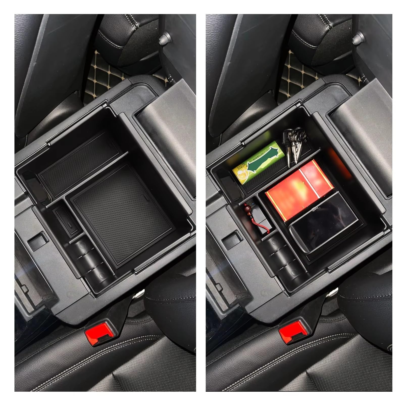 Mittelkonsole Organizer Kompatibel Mit Ford Für Explorer 2020 2021 2022 Aufbewahrungsbox Für Die Autoarmlehne Autoinnenausstattung Organizer-Tablett ABS