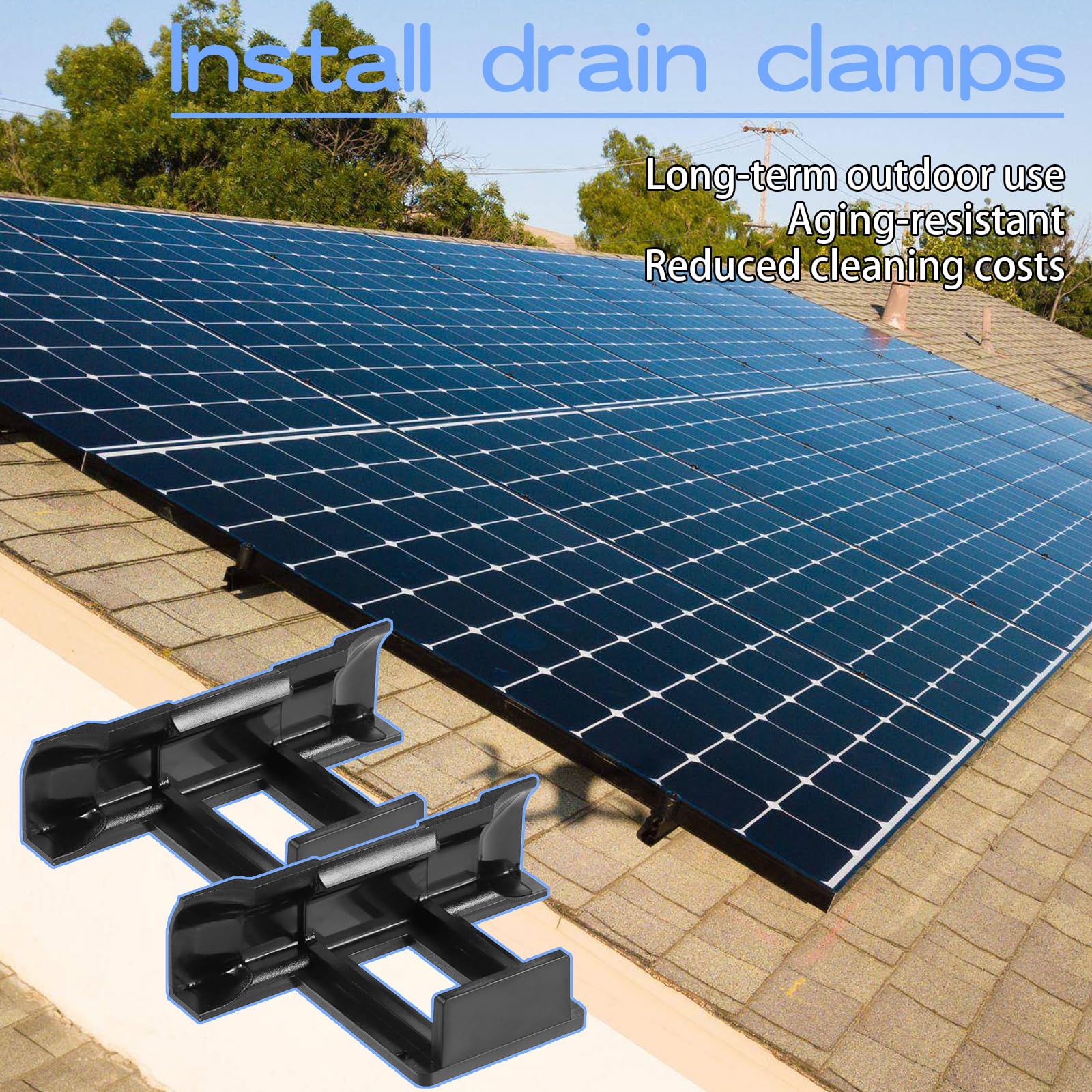 30 sztuk uchwytów do paneli słonecznych 30 mm, akcesoria solarne, klipsy do odpływu wody, klipsy do odpływu wody, moduły PV, plastikowy klips odwadniający PV, do uchwytu, paneli solarnych