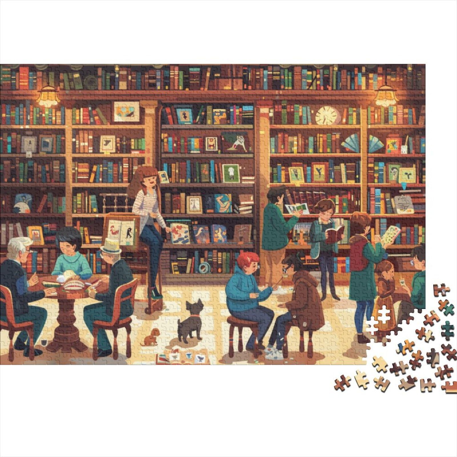 Puzzle 1000 pièces jeux de famille relaxation puzzle coloré adulte