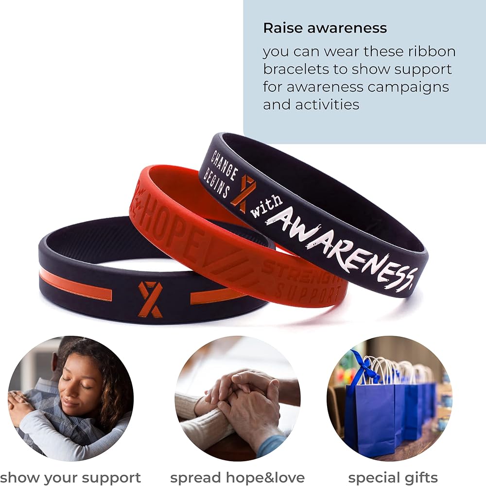 Amazon.com: (12-pack) Red Awareness Ribbon Bracelets, Variety Pack