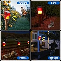 Vista 6 de Aolyty Detector de sensor de movimiento solar, alarma de sonido de sirena, advertencia LED, luz estroboscópica intermitente, luz roja, dispositivo