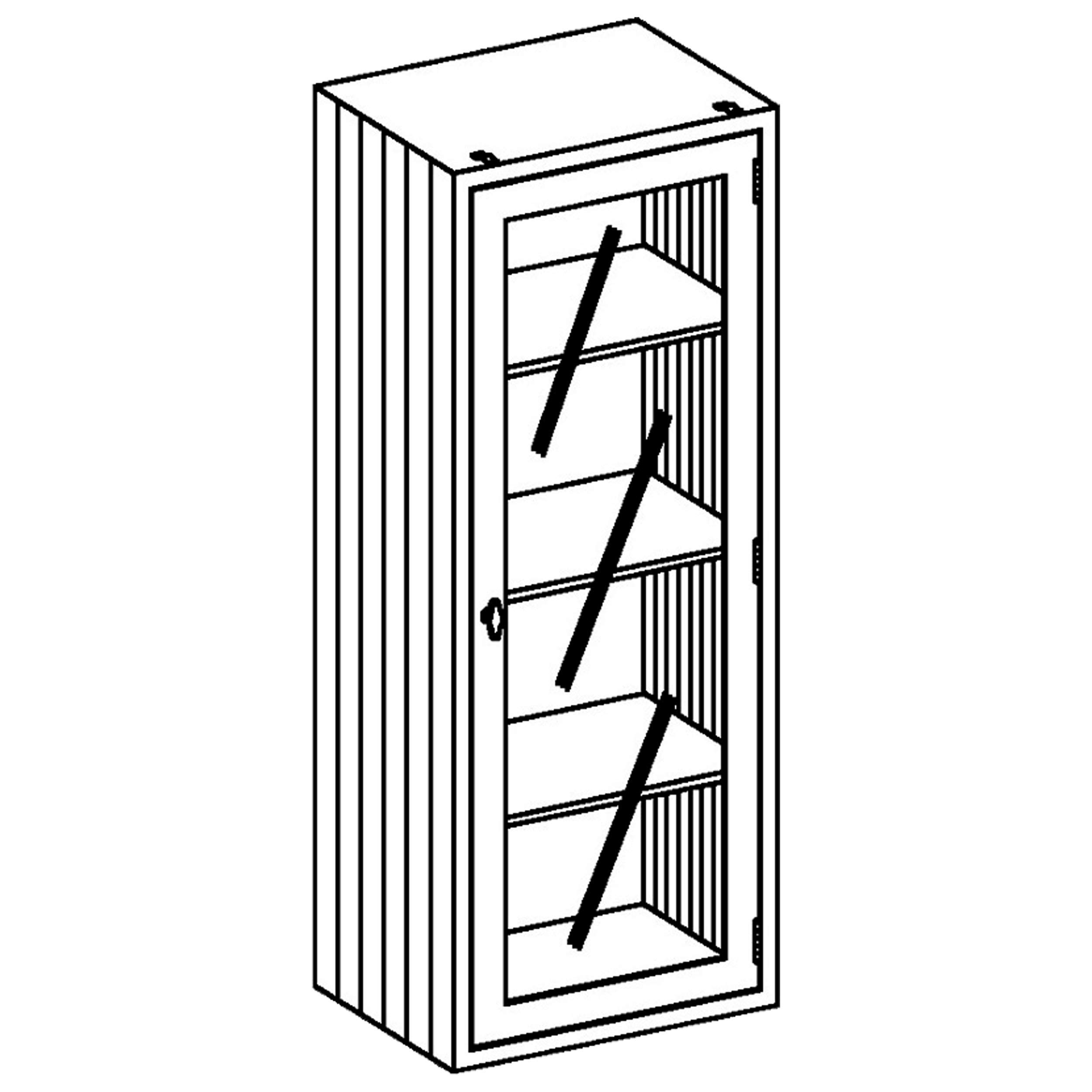 Blickman Cabinet - Miscellaneous Supply Cabinet, 24-1/8"W x 18"D x 60"H, (3) Adjustable Shelves, Model MS24