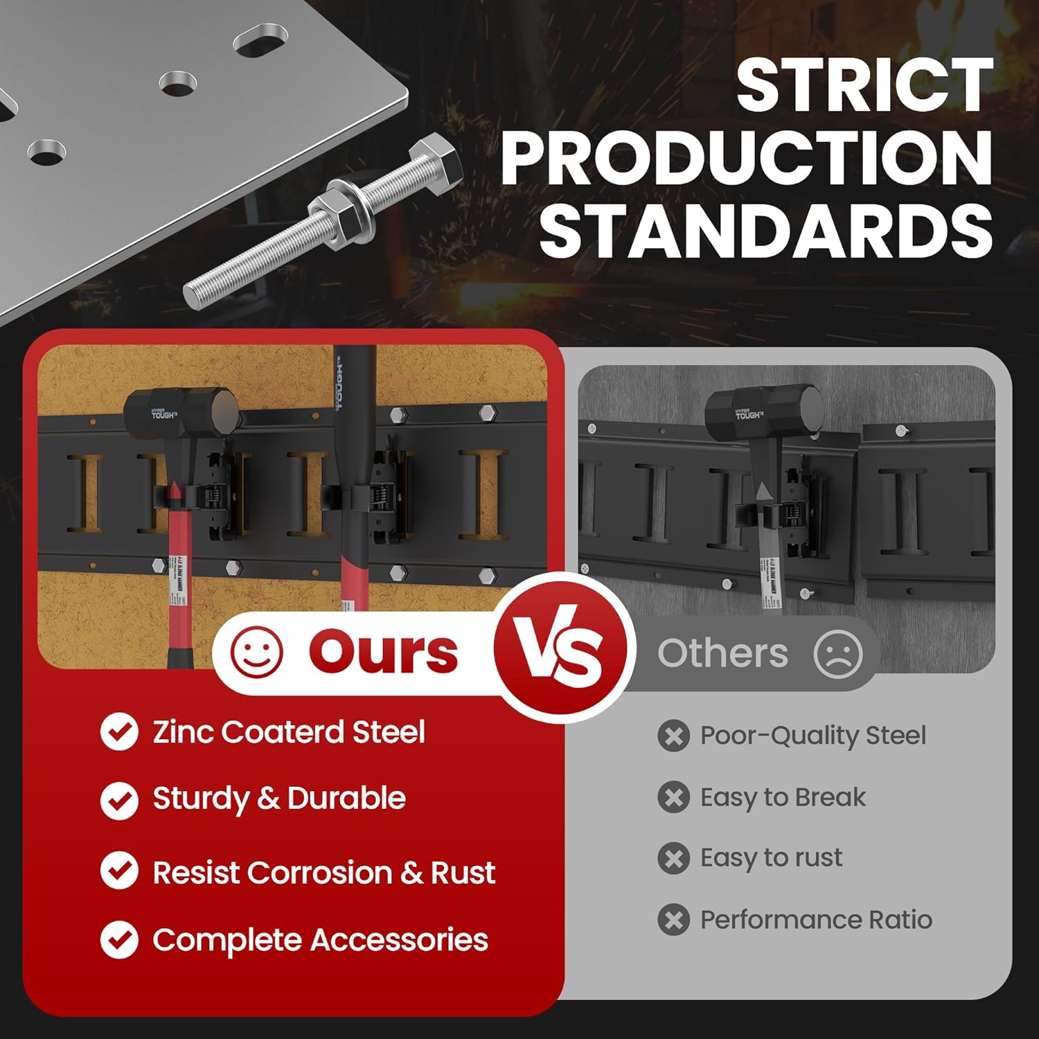 8 Pcs E Track Plate | E-Track Backing Plate Installation Kit | Heavy Duty E-Track Rail Accessories with Bolts, Nuts and Washers | Suitable for Trucks, Trailers, Wooden Floors