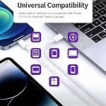 USB C Câble de charge rapide (2 Pack 10FT+6FT) Compatible avec Apple iPhone 17 air/ 16/15 pro max/Plus, longue USB C à USB Cordes de chargeur de type C 10 pieds pour Apple iPhone air/17/16/15.