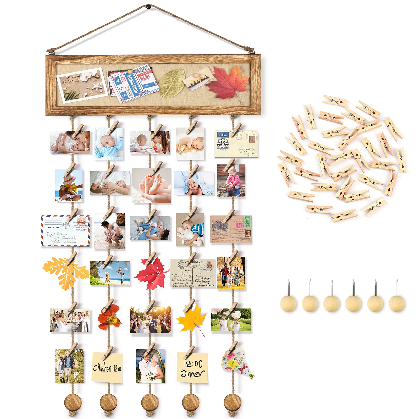 Collage Picture Frame Hanging Photo Display Multi Pictures Organizer
