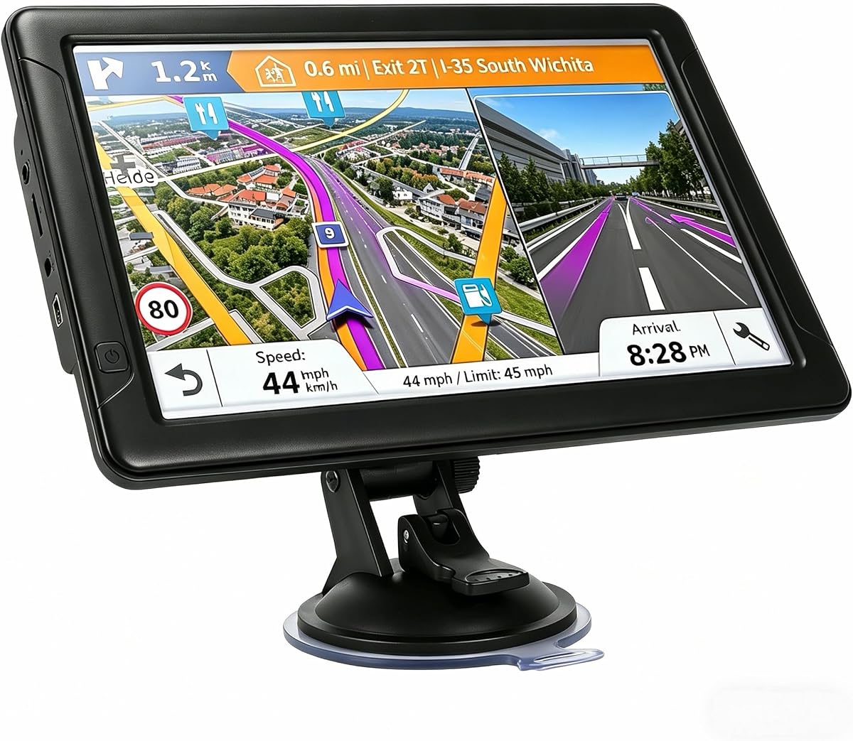 9 Inch GPS Navigator for Car Truck RV, 2026 Latest Map GPS for Car with Free Lifetime Updates, Voice Guidance, Speed Alerts, Custom Routing, HD Touchscreen