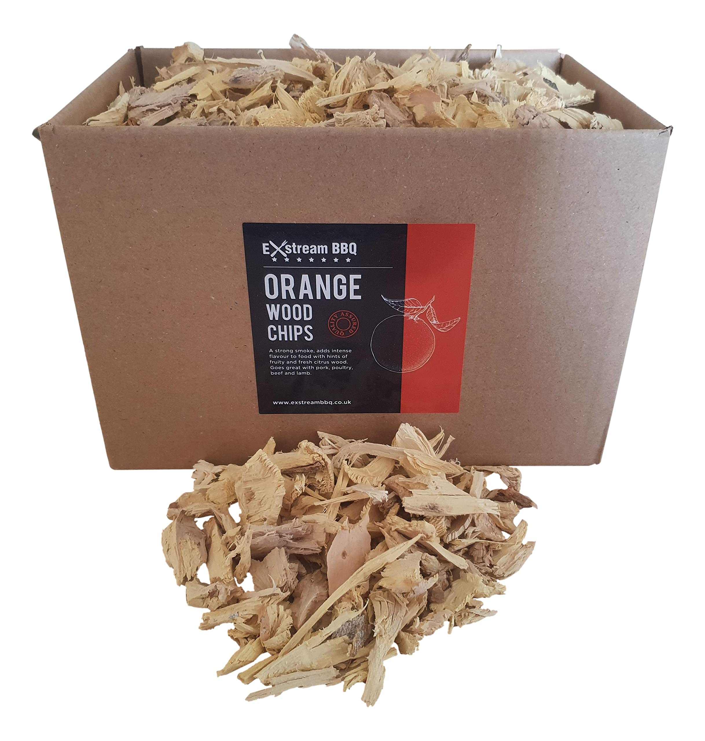 Exstream BBQ Barbecue Smoking Wood Chips *Over 16 Great Flavours in 1, 5 & 10 Litres* (Orange 5 Litre)