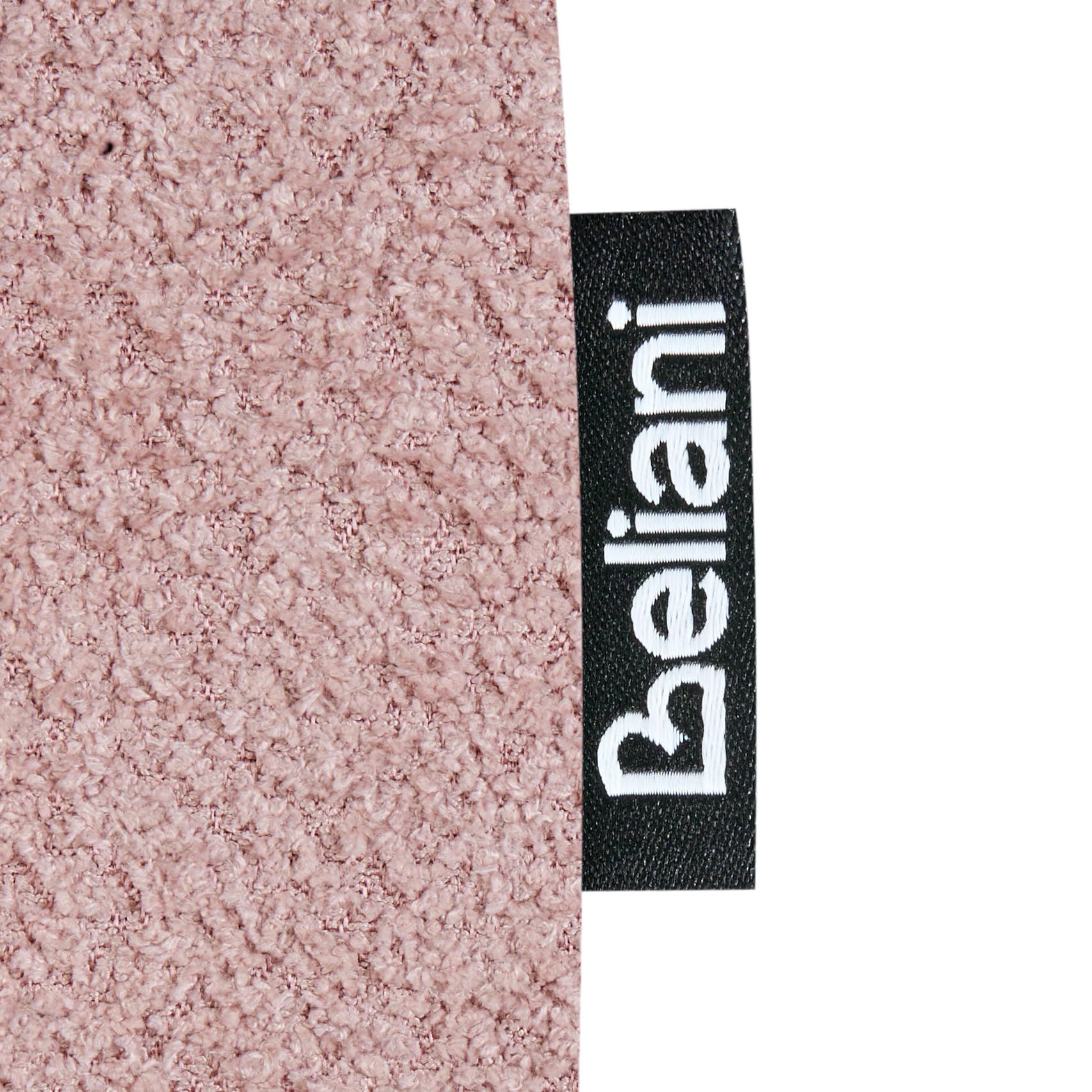Kindersessel Bouclé-Stoffbezug rosa Ohrensessel mit Holzbeinen modern Farum