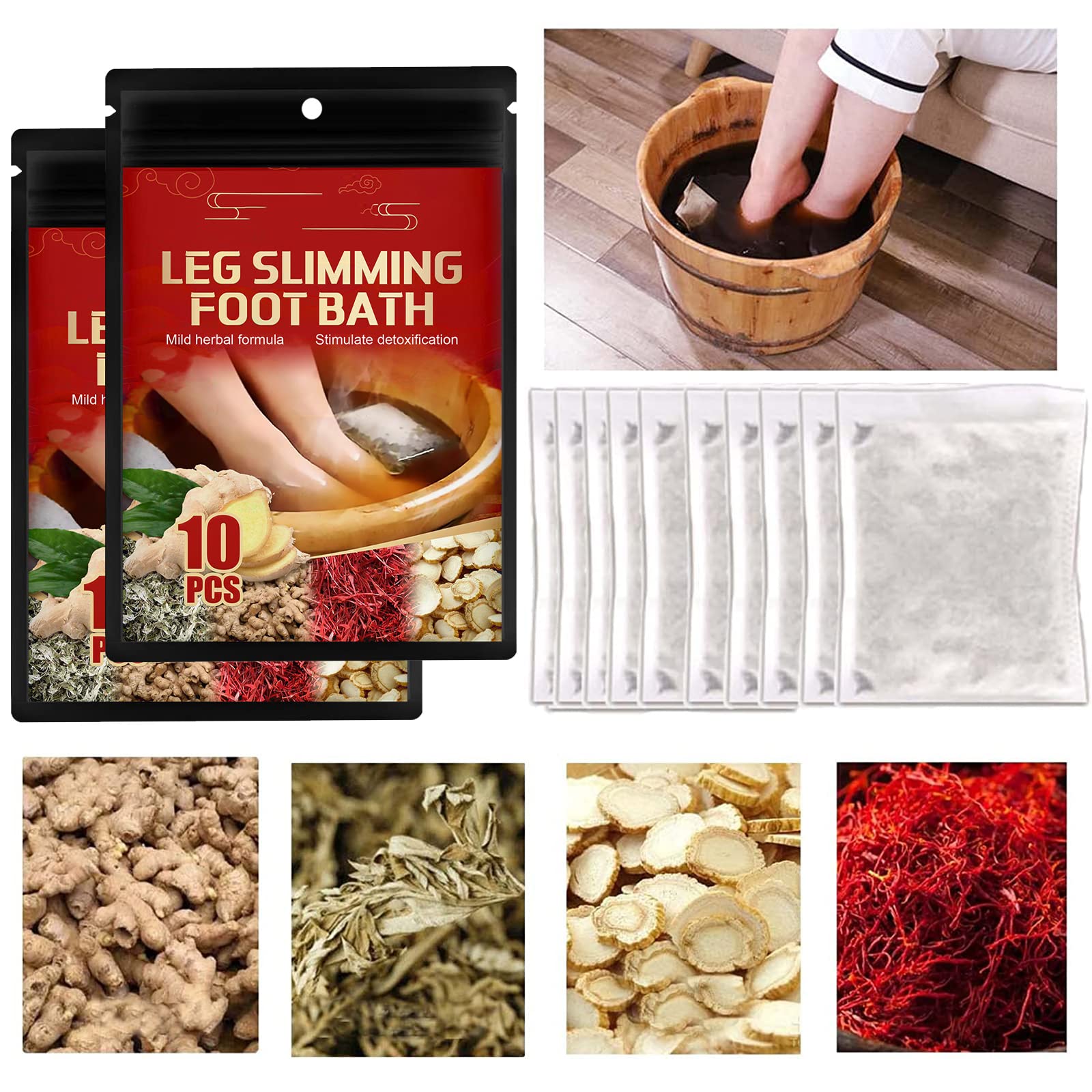 Buy 2022 New Lymphatic Drainage Ginger Foot Soak, Leg Slimming Foot